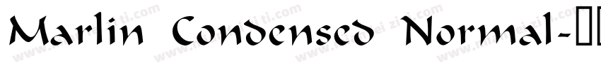 Marlin Condensed Normal字体转换